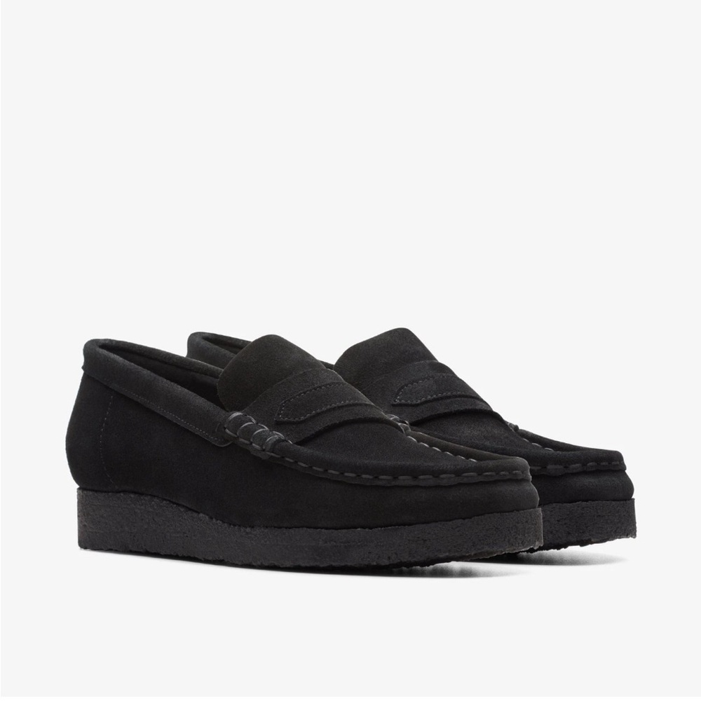 Clark’s‎ 9 wallabee loafer edition black suede chunky crepe sole classic indie